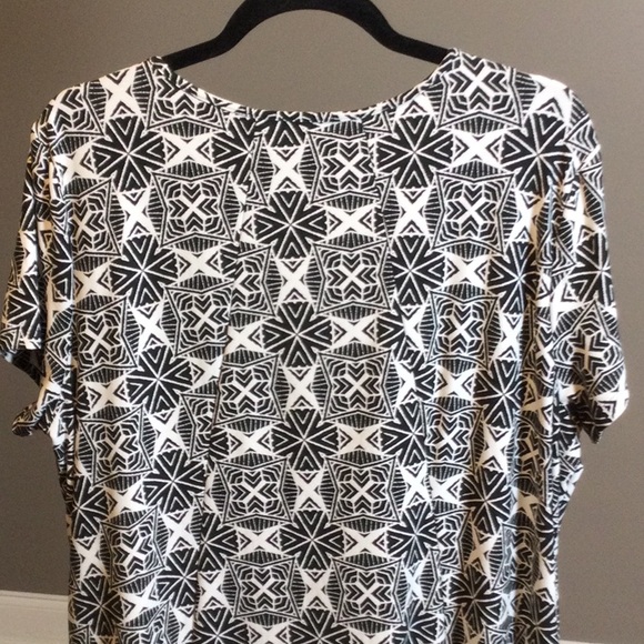 XL New Directions white geometric pattern stretch dress - Picture 6 of 16